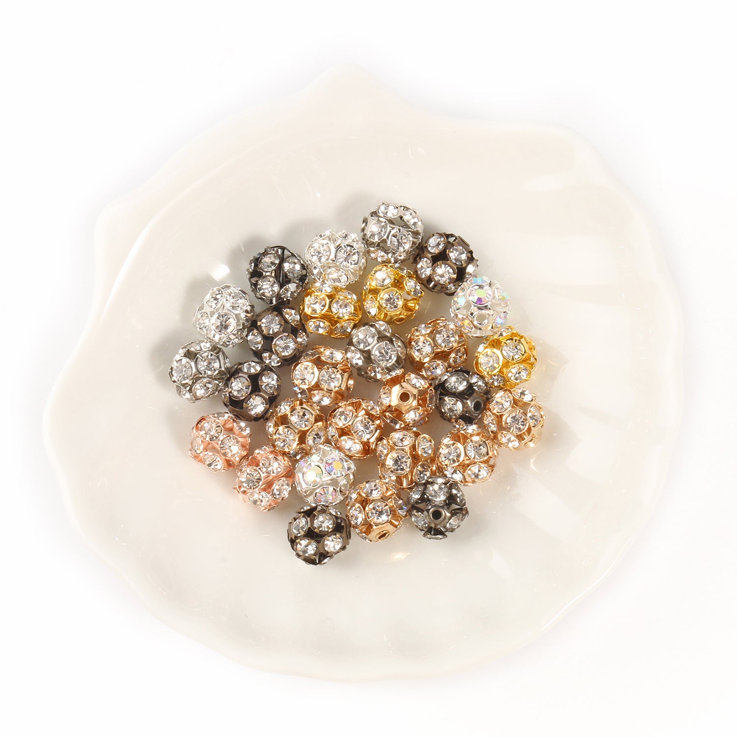 Bolas de Bayberry de aleación multicolor al por mayor de 50 piezas/paquete de multicolor cuentas sueltas